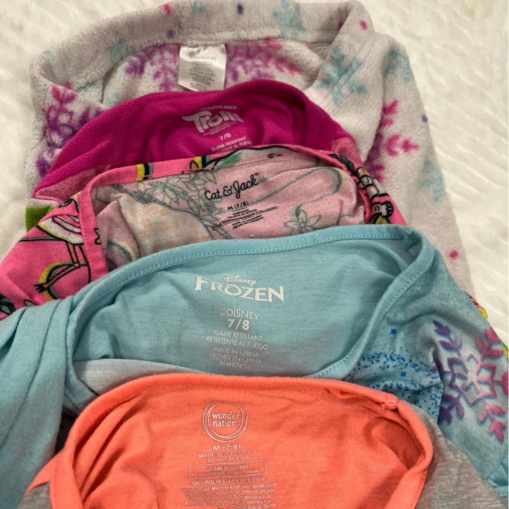 Girls‎ Pajama Sets Night Gowns size medium Disney Frozen cat trolls union suit